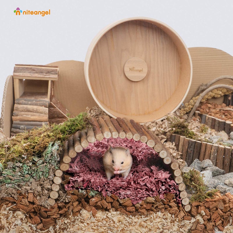 Niteangel Wooden Ladder Bridge, Hamster Mouse Rat Rodents Toy, Small Animal Chew Toy (15.7" x 5.9") - Image 2